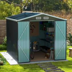 Aoxun Aoxun 10x8FT Outdoor Metal Storage Shed, Waterproof (Building Area )