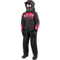 FXR Recruit Monosuit Youth - Black/Fuchsia Fade