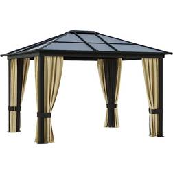 OutSunny 10x12 Polycarbonate Hardtop Gazebo, Gazebo Canopy