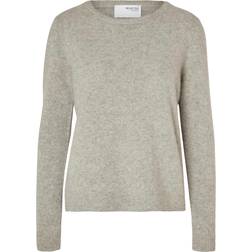 Selected 100% Cashmere Striktrøje Grå