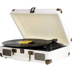 Digitnow Vinyl Record Player 3 Speeds with Built-in Stereo Speakers White