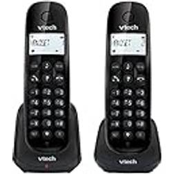 Vtech CS1451 2-Mobilteilen DECT Schnurlostelefon mit Anrufbeantworter,Anrufersperre Anrufererkennung/Anklopffunktion, hintergrundbeleuchtetem Display und ECO-Modus