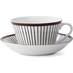 Gustavsberg Ribb Tea Cup With Saucer