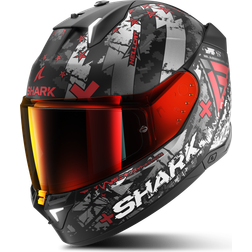 SHARK Helmets Integralhjelm Skwal i3 Hellcat Mat, Sort/Krom/Rød