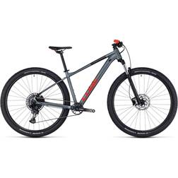 Cube Analog Hardtail Mountain Bike 2023, Flash Grey/Red Men's Bike