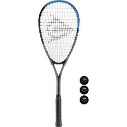 Dunlop Sonic Lite Ti Racket & 3 Squash Balls