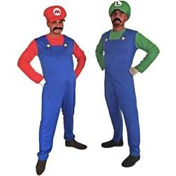 Other New Adult Men Super Mario Luigi Bros Plumber Brothers Fancy Dress Outfit Costume Brown