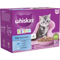 Whiskas 40 X 85G 2-12Mths Cat Pouches Poultry Feasts Jelly