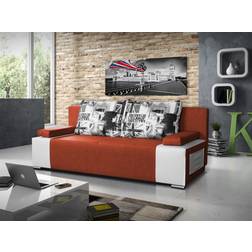 Livian White/Dark Orange Divano 195cm Divano 3 Posti