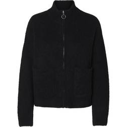 Selected Sia Full Zip Sweater - Black