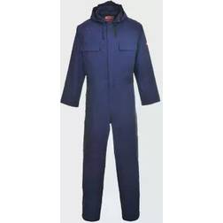 Portwest Bizweld Hooded Coverall BIZ6 Navy Colour: Navy