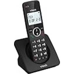 Vtech ES2000 DECT Schnurloses Telefon mit Anrufsperre, Lautstärkeregelung, Anrufer-ID/Anklopfen, 18 Stunden Sprechzeit, Kurzwahl, hintergrundbeleuchtetes Display und Tastatur, ECO-Modus, Schwarz