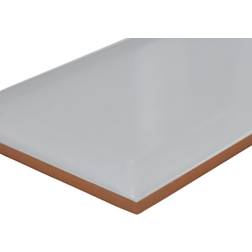 GoodHome GoodHome Trentie Taupe Gloss Metro Ceramic Wall Tile, Pack Of 40, L200mm W100mm