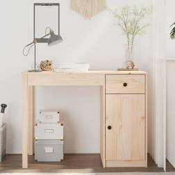 vidaXL beBasic 100 x 50 x 75 cm Massiv Furu Skrivbord