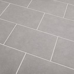 B&Q Cimenti Light Grey Matt Plain Ceramic Wall Tile, Pack Of 10, L402.4mm W251.6mm