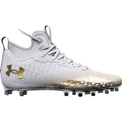 Under Armour Women's Spotlight Clone MC Football Cleats, 8.5, White/Gold Holiday Gift