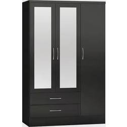 SECONIQUE Nevada Black Wardrobe 116x182.5cm