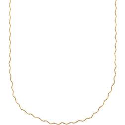Orelia Fine Wave Chain Necklace - Gold