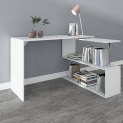 Westwood Rotary L Shape White Writing Desk 50x120cm