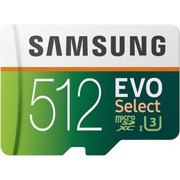 Samsung EVO Select 512GB MicroSD 100MBs 90MBs