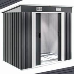 Gardebruk shed metal anthracite 196x122x180cm pent (Building Area )