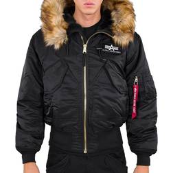 Alpha Industries 45p hooded jacke black Schwarz