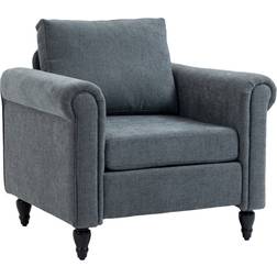 Homcom Vintage Fabric Grey Armchair 81cm