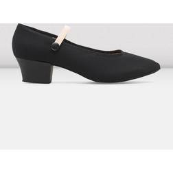 Bloch Ladies Tempo Cuban Heel Character Shoes, Canvas canvas