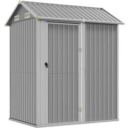 vidaXL Haveskur 192x152.5x237 cm Galvaniseret Stål Lysegrå (Areal )