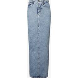 Good American Uniform Maxi Denim Skirt - Blue