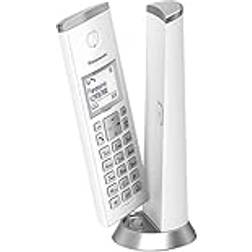 Panasonic Téléphone sans fil KX-TGK210 50 entrées Identification de l'appelant Blanc