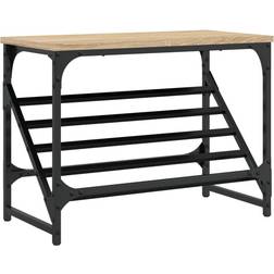 vidaXL Engineered Wood Sonoma Oak Skostativ 60x45cm