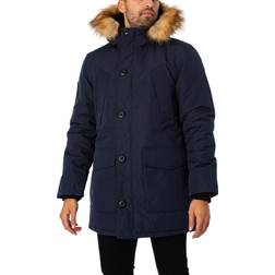 Superdry Vintage Everest Faux Fur Parka - Navy