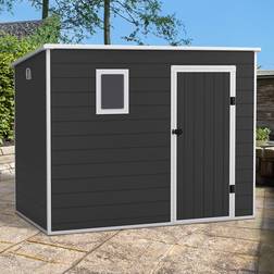 Lotus Oxonia Pent Plastic Shed with Floor 2.36m 1.3m (Building Area )