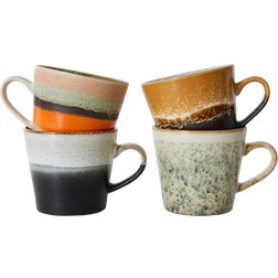 HKliving 70s ceramics Cappuccino Mugg 4st