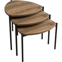 Homitis Leni Walnut Småbord 45x45cm 3stk