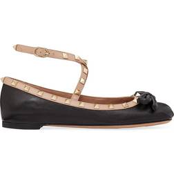 Valentino Garavani ROCKSTUD BALLERINA IN NAPPA LEATHER Wo BLACK