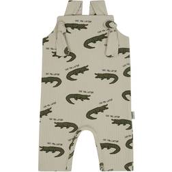 Antebies Crocodile Fun Rib Overalls - Beige