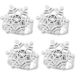 Kate Aspen Sparkling Snowflake Napkin Ring 3.7cm 4pcs