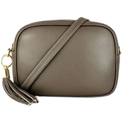 Apatchy London Latte Leather Crossbody Bag - Taupe