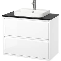 IKEA ÄNGSJÖN BACKSJÖN lådor/tvättställ/kran, högglans