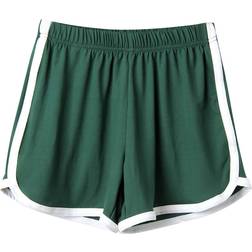 Cameway Women's Cotton Yoga Dance Short Pants Sport Shorts Summer Athletic Cycling Hiking Sports Shorts Green