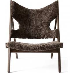 Menu Knitting Sheepskin Dark Brown Loungestol 90.6cm