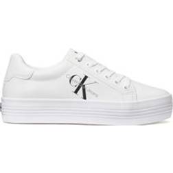 Calvin Klein Leather Platform Trainers W - Bright White