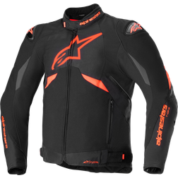 Alpinestars MC-Jakke T-GP R V3 Drystar, Sort/Neonrød/Hvid