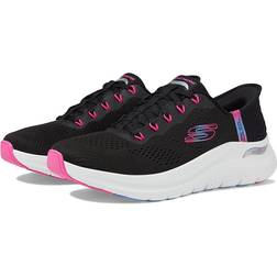 Skechers Arch Fit 2.0 Easy Chic Hands Free Slip-Ins Black Hot Pink Women's Shoes Black