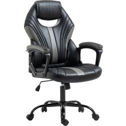 Vinsetto Racing Gaming Chair Gamer Chair with Armrests Swivel Wheels Black Grey