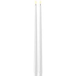 Deluxe Homeart LED Kertelys med Lak Ø2.2 x H38 cm Set med 2 stk