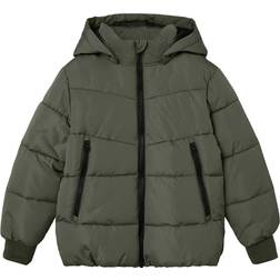 Name It Kid's Hooded Puffer Jacket - Beetle (13219021)
