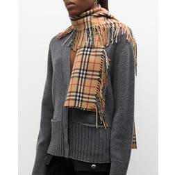 Burberry Check motif cashmere scarf BEIGE